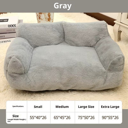 Large Pet Sofa Rabbit Plush Pet Bed