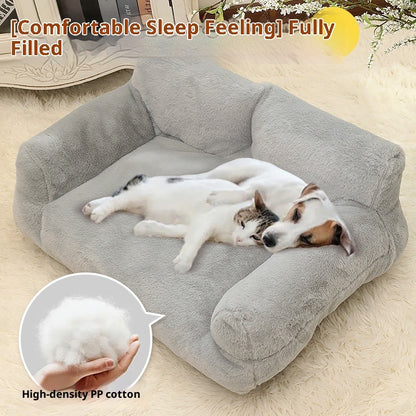 Large Pet Sofa Rabbit Plush Pet Bed